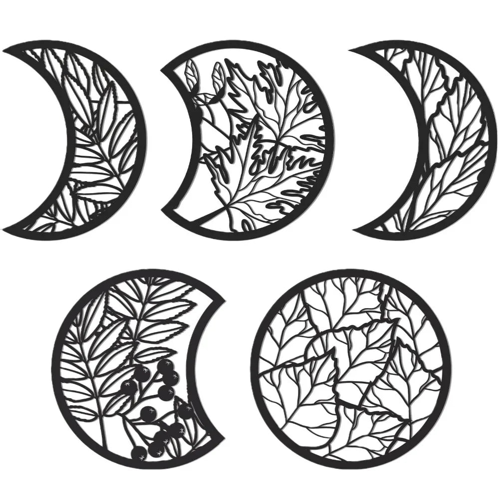 Wooden Moon Phase Wall ArtDecor for Home Living Room Bedroom