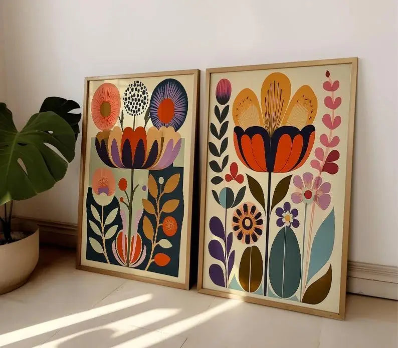 Set of 3 Scandinavian Art  Poster for Living Room Wall Decor