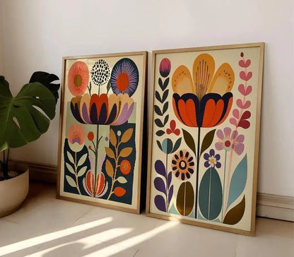 Set of 3 Scandinavian Art  Poster for Living Room Wall Decor