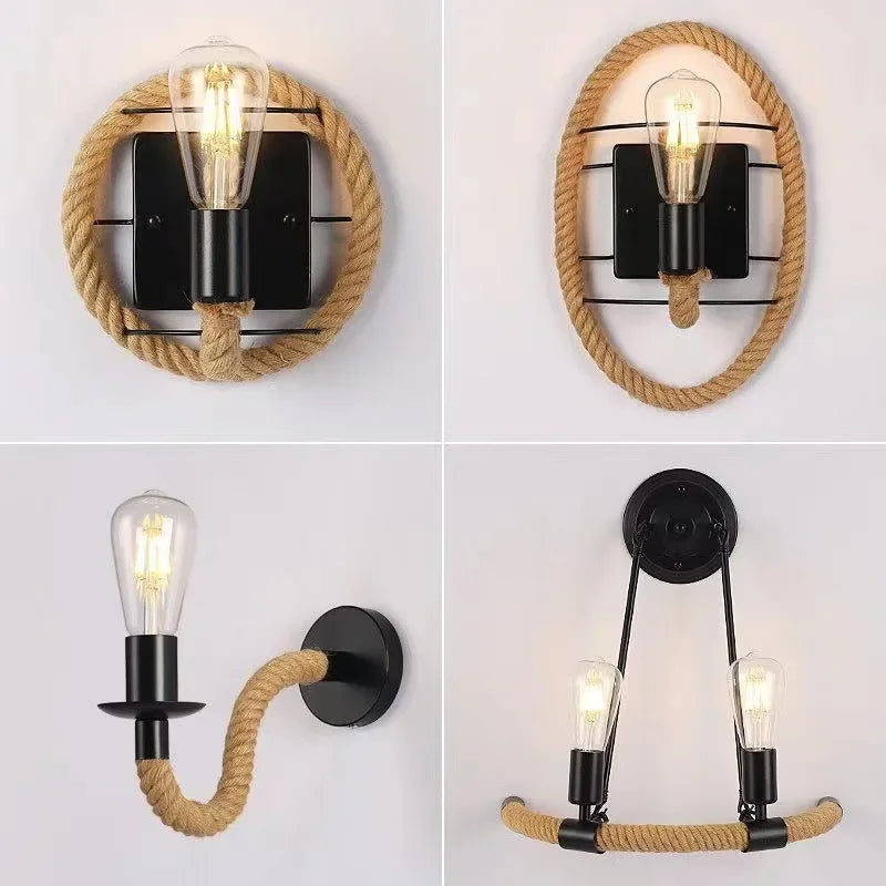 Bedside bedroom decorative wall lamp retro staircase hallway  American industrial style Sconce lamp