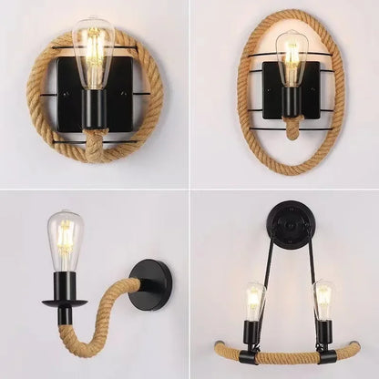 Bedside bedroom decorative wall lamp retro staircase hallway  American industrial style Sconce lamp