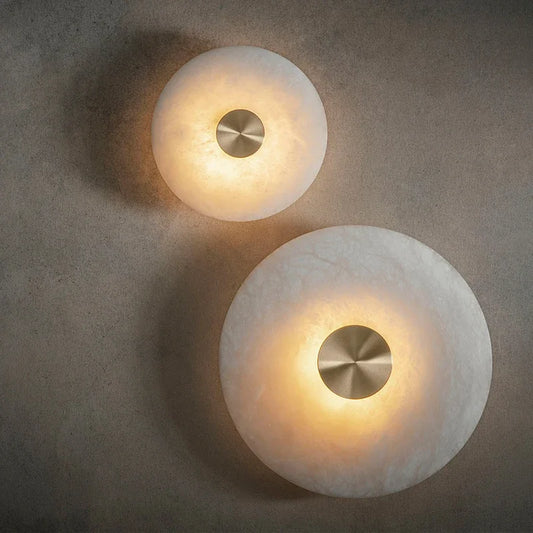 Luma Natural Alabaster Stone LED Wall Lamp,