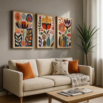 Set of 3 Scandinavian Art  Poster for Living Room Wall Decor