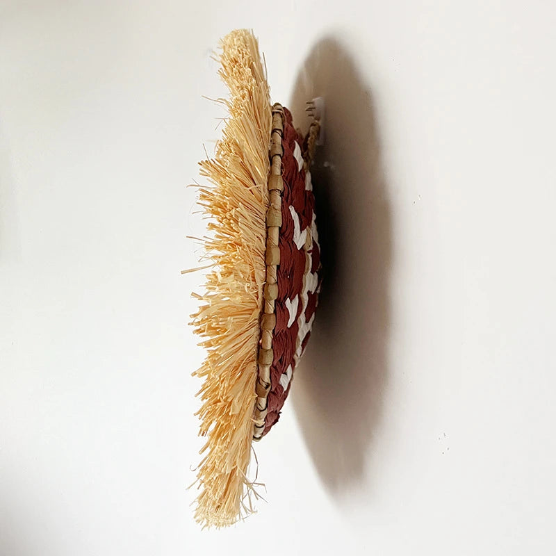 Lafite Grass Whisker Edge Wall Decoration Creative Straw Woven Wall Hang
