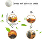 4Pcs Bohemian Wooden Wall Art Set - Energy-Efficient Hollowed-Out Pastoral Theme Hanging