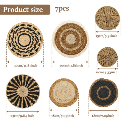 9Pcs Bohemia Wall Hanging Decor  Home Decoration Handmade Natural Wall Art for Bedroom