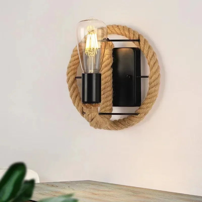 Bedside bedroom decorative wall lamp retro staircase hallway  American industrial style Sconce lamp
