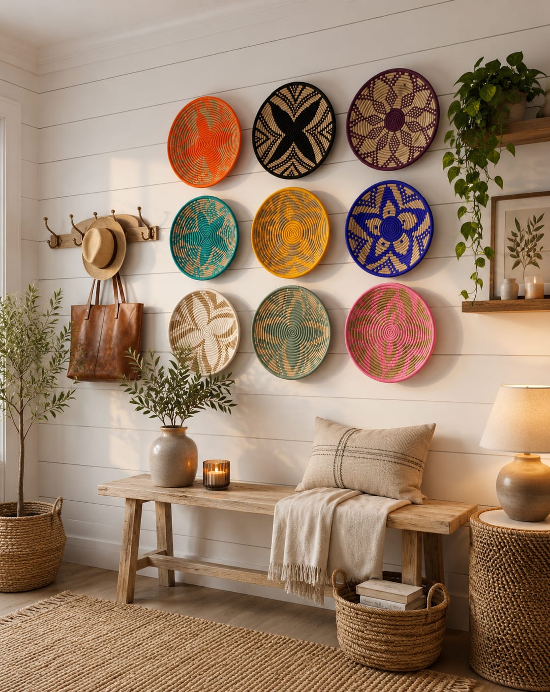 Décoration Murale Marocaine Artisanale – Cercle Brodé à la Main | Plusieurs Couleurs